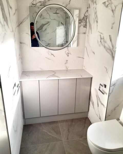 The first of three bathrooms for one family — finished
