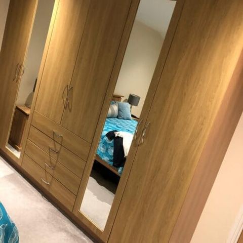Fitted bedroom furniture for a newly moved-in home — finished