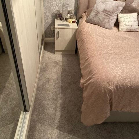 Sliding wardrobes and vinyl click flooring — finished