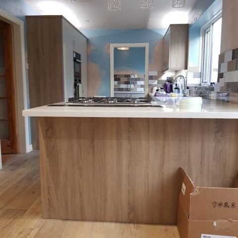A three-week kitchen renovation, wall to wall — finished