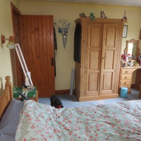 A bedroom and en suite refurbished together — before work started