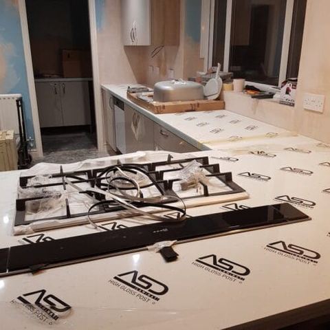 A three-week kitchen renovation, wall to wall — work in progress