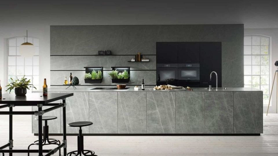 Add stone effect features to your kitchen