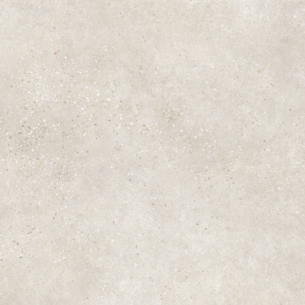 Asphalt Off White tile, 60 x 60 cm, white