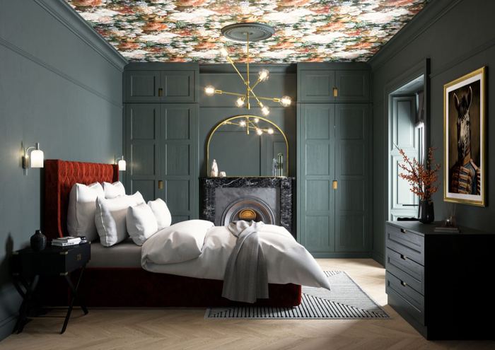 Mornington Beaded bedroom in Copse Green, full room view