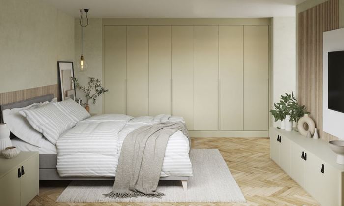 Sculpt bedroom, second room view