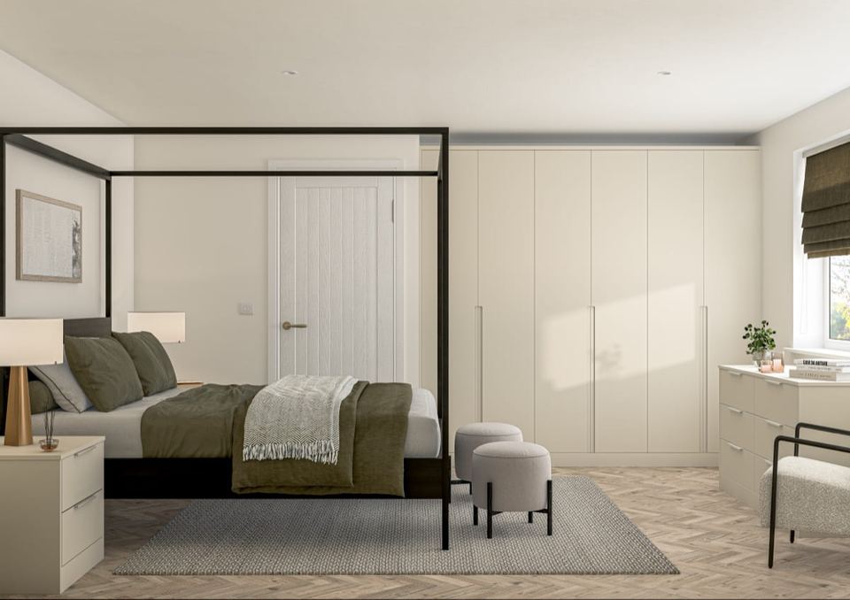 Sculpt bedroom in Taupe Grey