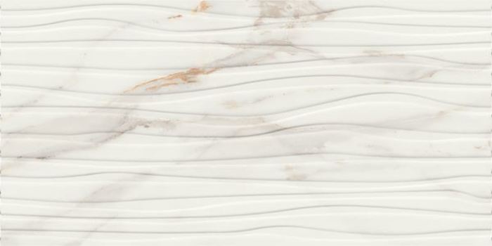 Bronzatta Sea White tile, 29.2 x 59.2 cm, marble-effect