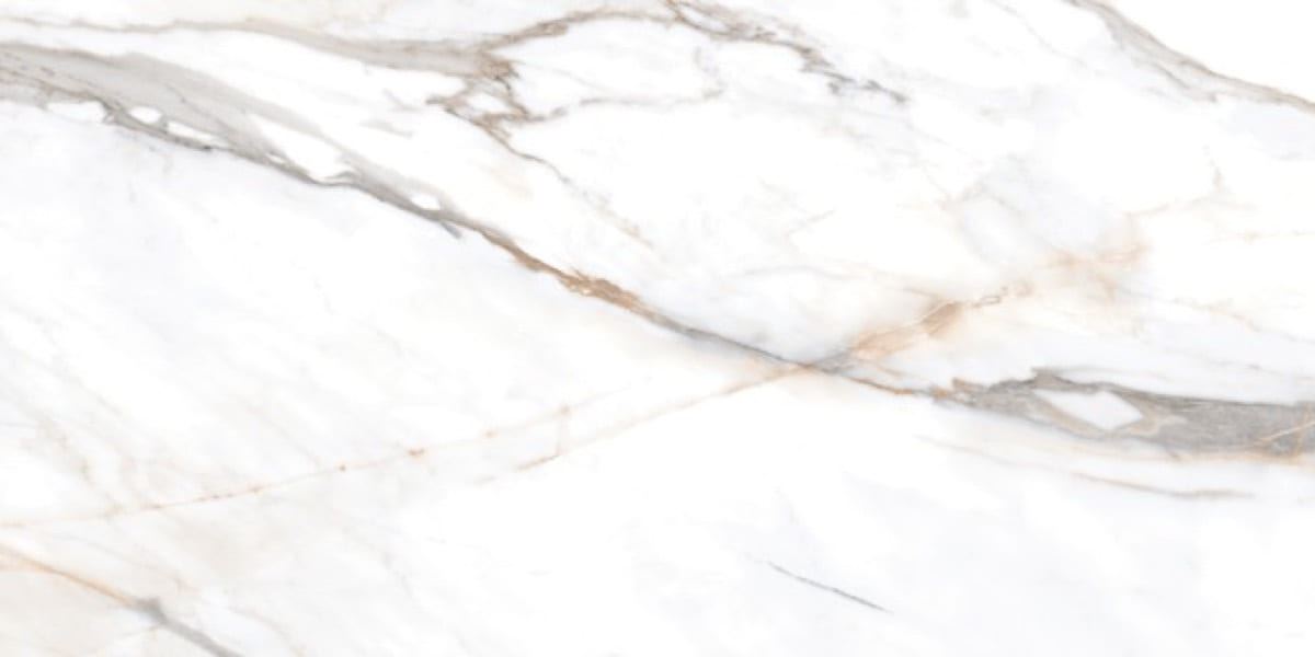 Bronzatta White tile, 60 x 120 cm, marble-effect