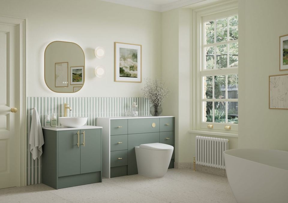 Brecon bathroom in Soft Green
