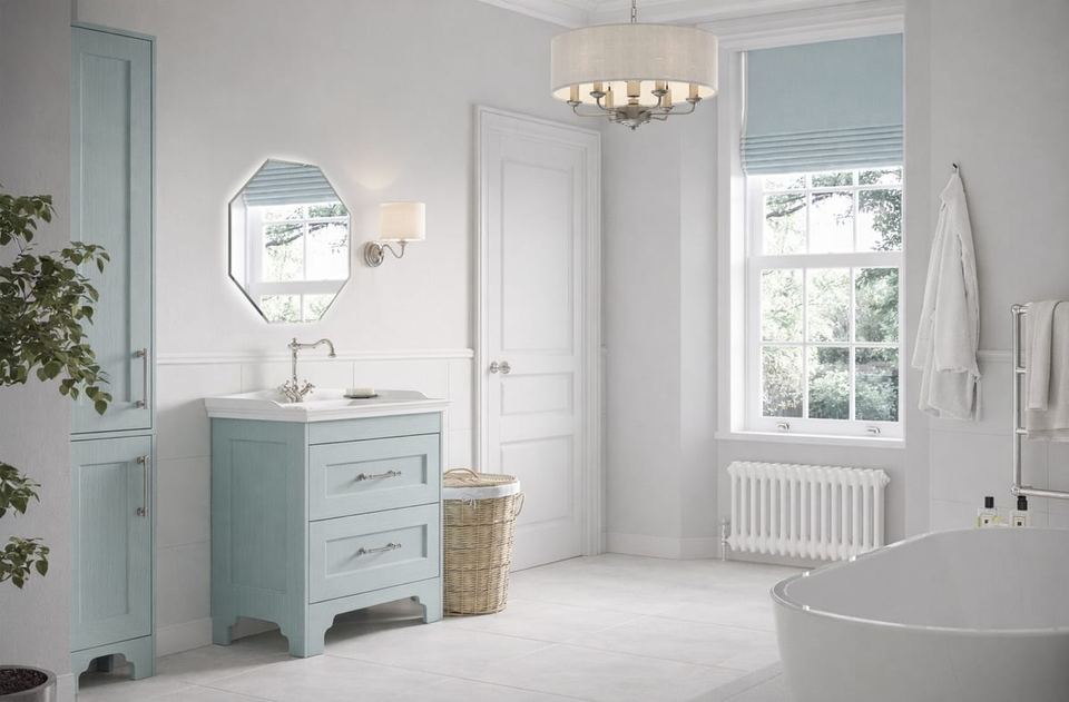 Chelworth bathroom in Contour Blue Sage
