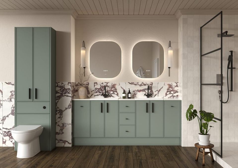 Dartmoor bathroom in Soft Green