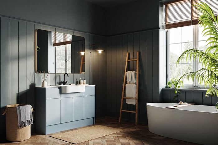Selter fitted run in Slate with a bath