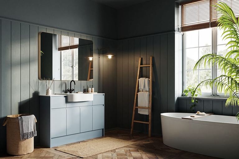 Selter fitted run in Slate with a bath