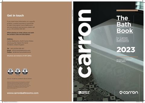Carron: The Bath Book brochure cover