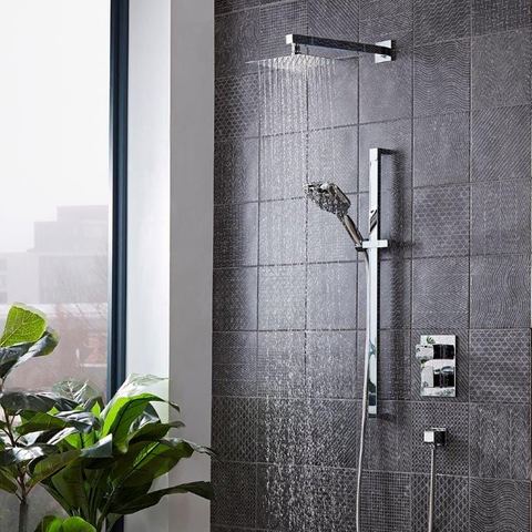 Ergo concealed dual function shower system