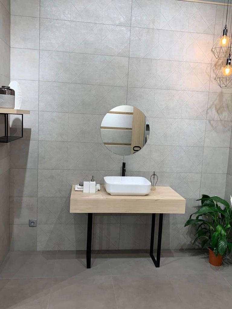 Etna RLV Taupe tile, 33.3 x 100 cm, grey