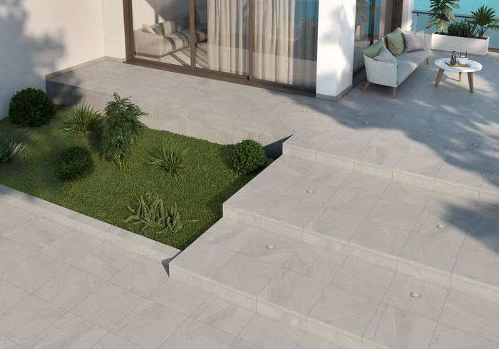 Halley Light Outdoor tile, 60 x 60 cm, grey