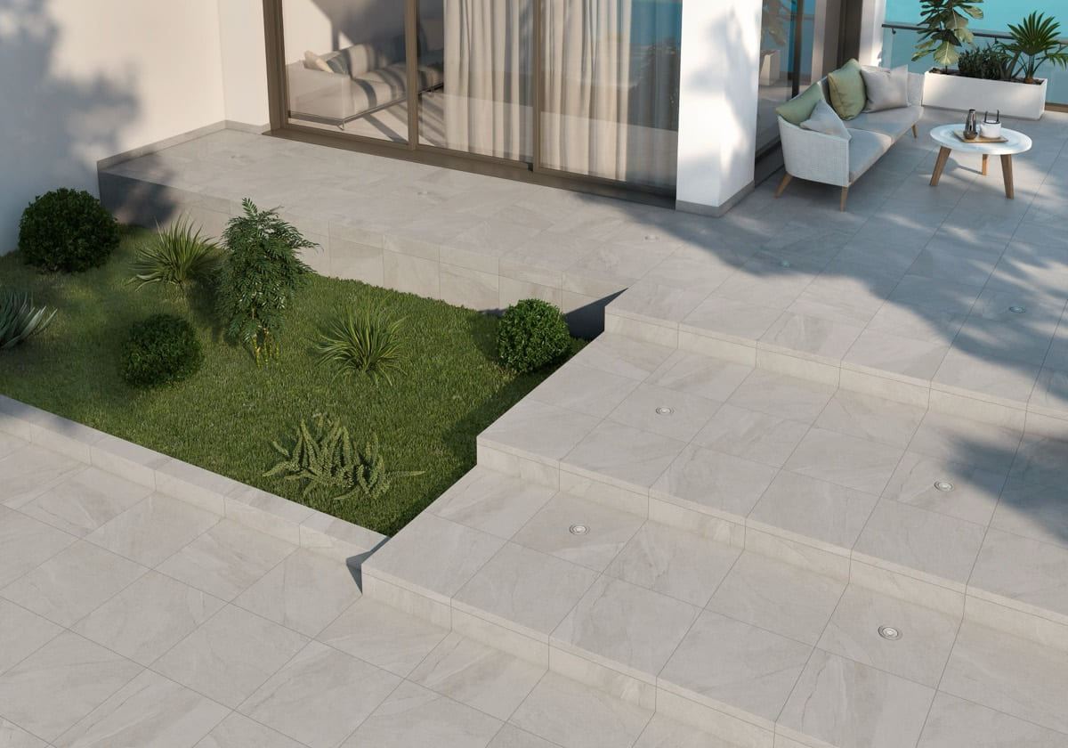 Halley Light Outdoor tile, 60 x 60 cm, grey