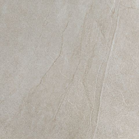 Halley Mud Outdoor porcelain tiles fitted in a room, cream & beige, gloss & polished