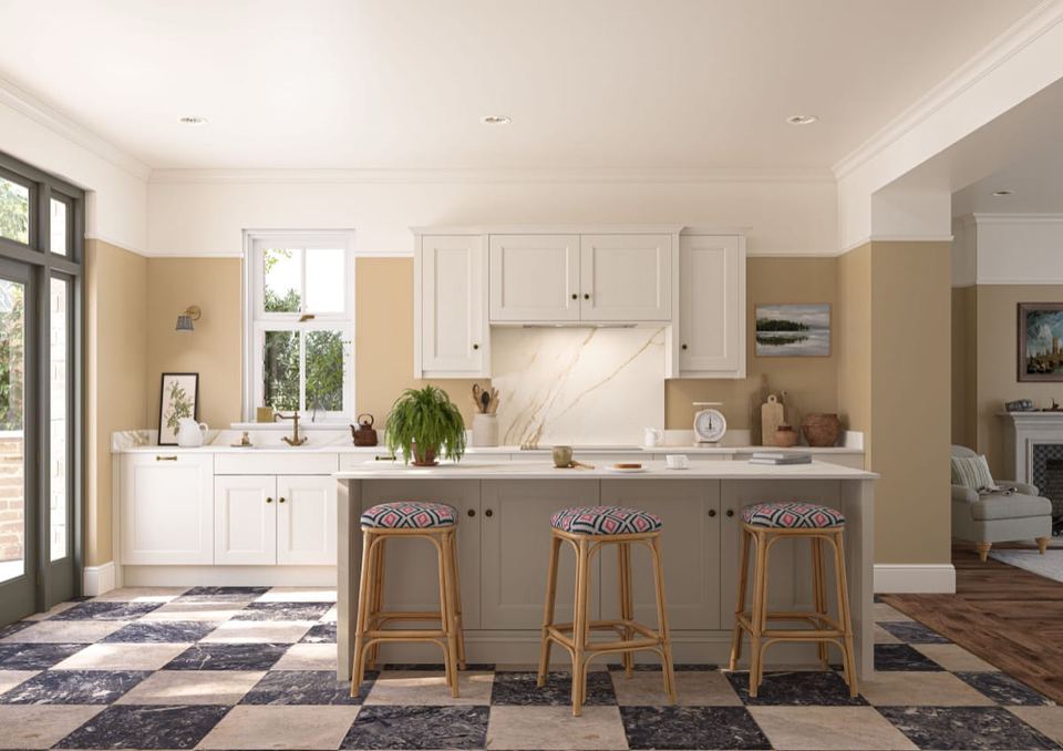Belsay Beaded kitchen in Taupe Grey