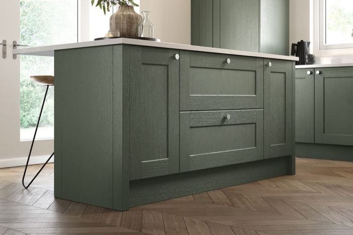 Belsay Woodgrain kitchen, second room view