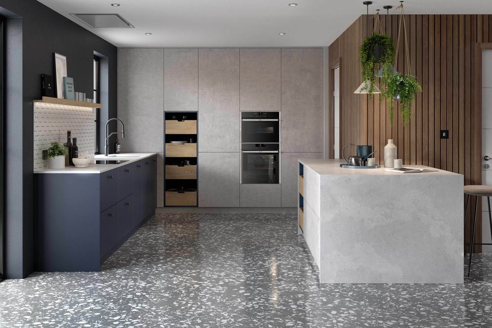 Units and worktops being fitted