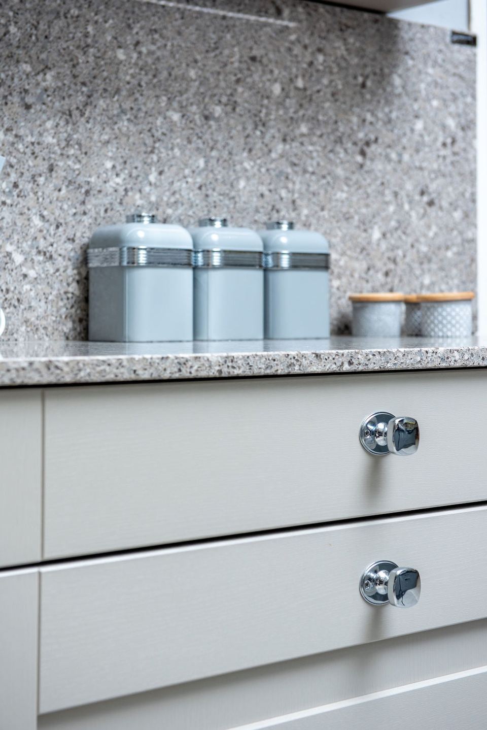 Kitchen displays in the showroom