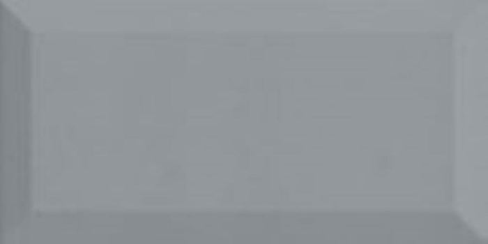 Metro Grey Bevelled tile, 20 x 10 cm, grey