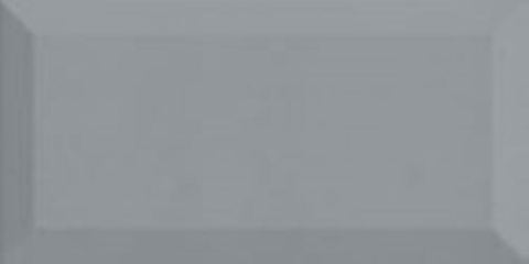 Metro Grey Bevelled tile, 20 x 10 cm, grey