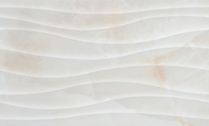 Naza Mate White Decor tile, 33.3 x 55 cm, marble-effect