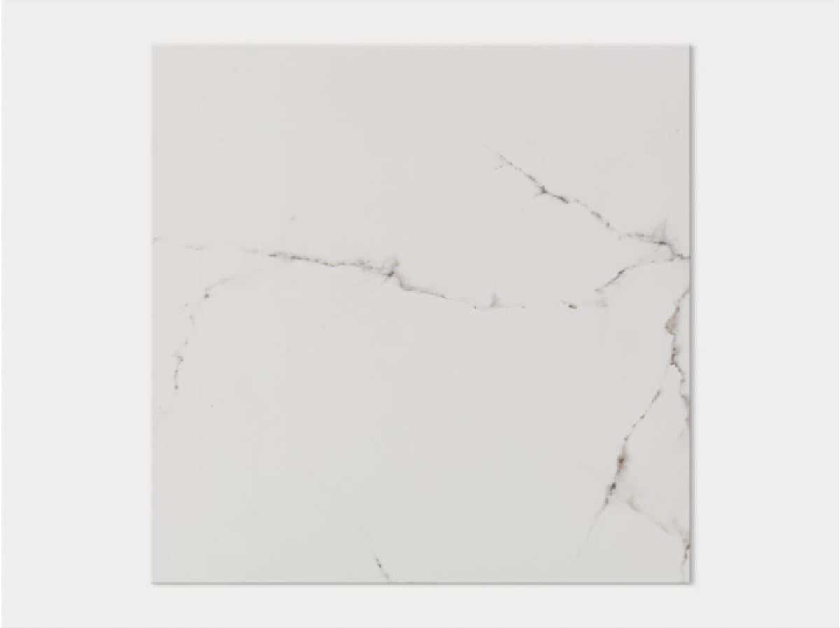 Porcelanosa Carrara Blanco Brillo tile, 44.3 x 44.3 cm, marble-effect