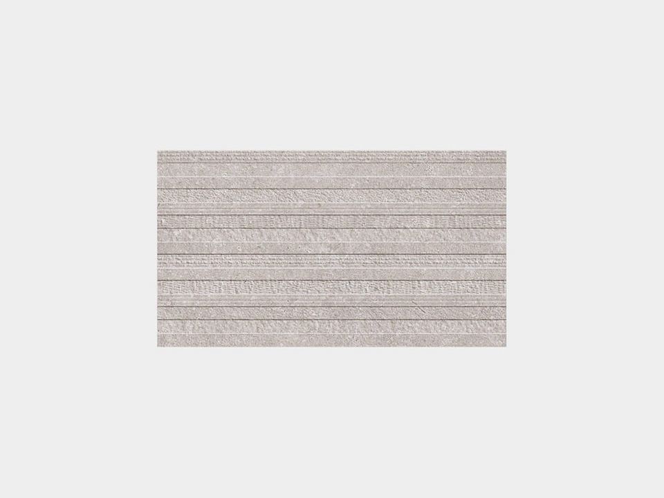 Porcelanosa Deco Coral Acero tile, 33 x 59 cm, grey