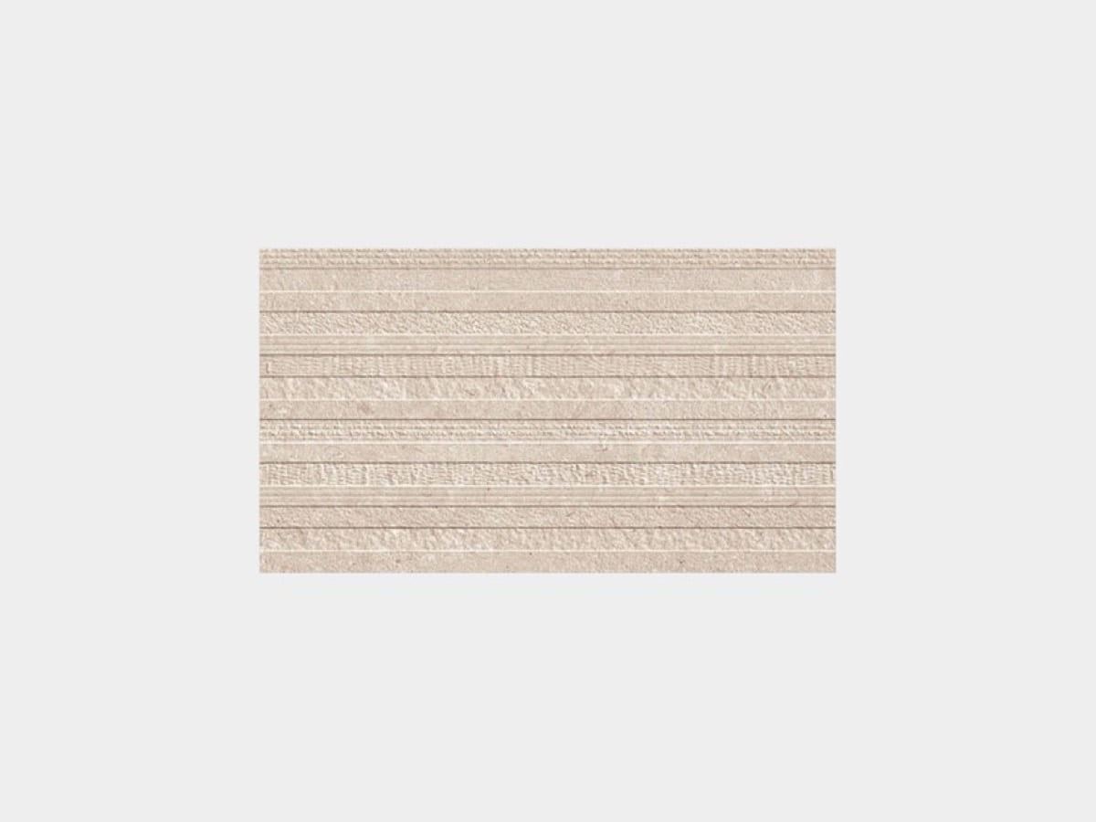 Porcelanosa Deco Coral Caliza tile, 33 x 59 cm, cream & beige