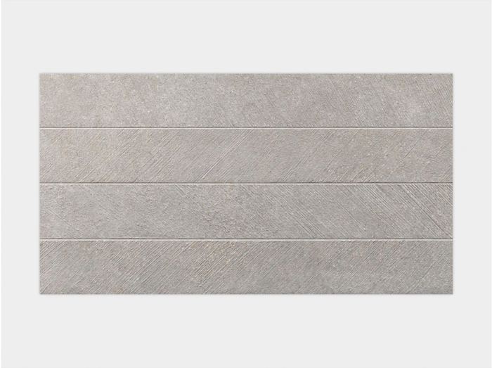 Porcelanosa Spiga Bottega Acero tile, 33.3 x 59.2 cm, grey
