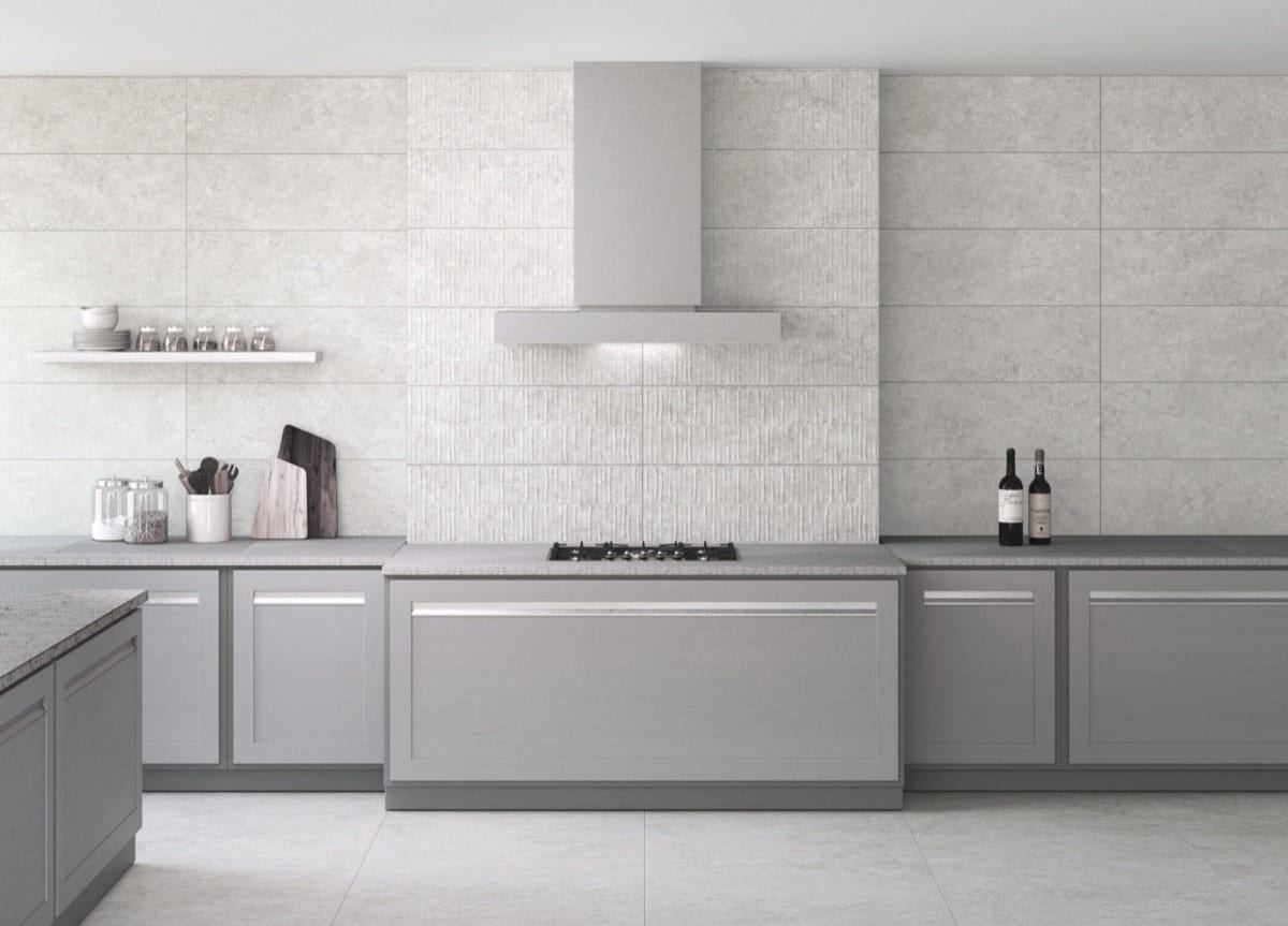 RLV Babilon Arctic ceramic tiles fitted in a room, white, matt