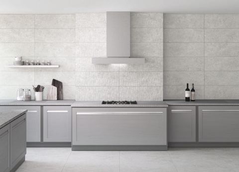 RLV Babilon Arctic ceramic tiles fitted in a room, white, matt