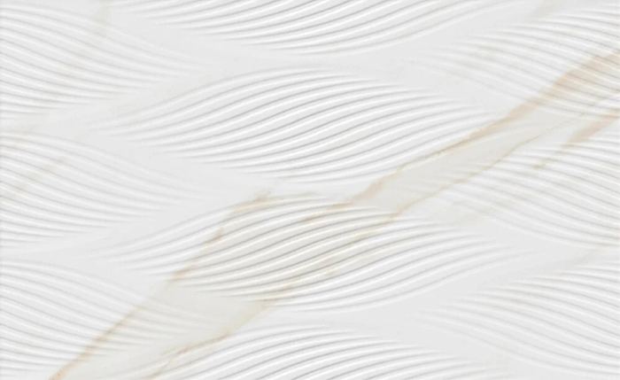 RLV Gualdo White tile, 33 x 55 cm, marble-effect