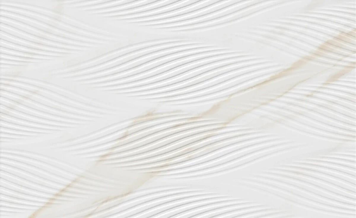 RLV Gualdo White tile, 33 x 55 cm, marble-effect