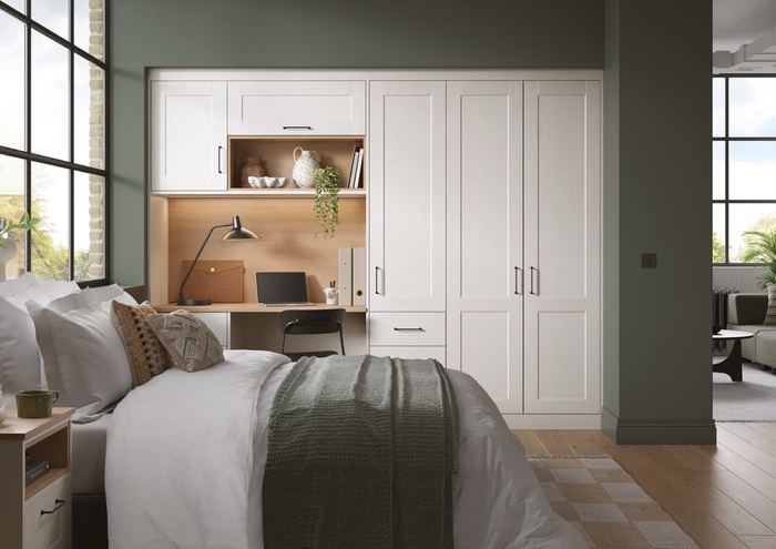 Kensington bedroom in Porcelain, full room view