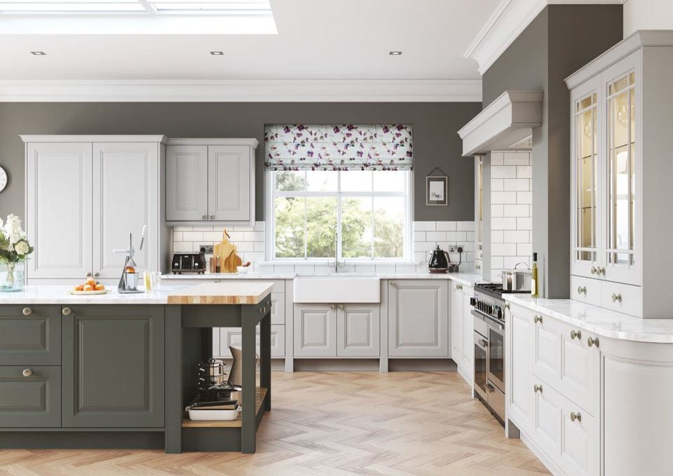 Jefferson kitchen in Light Grey & Gunmetal Grey