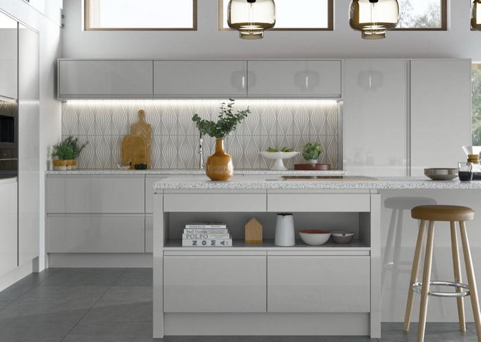 Strada Gloss door and cabinet detail