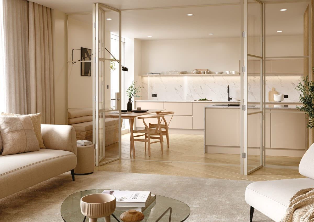Strada Matte kitchen in Cashmere, full room view