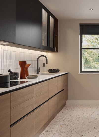 Tavola door and cabinet detail