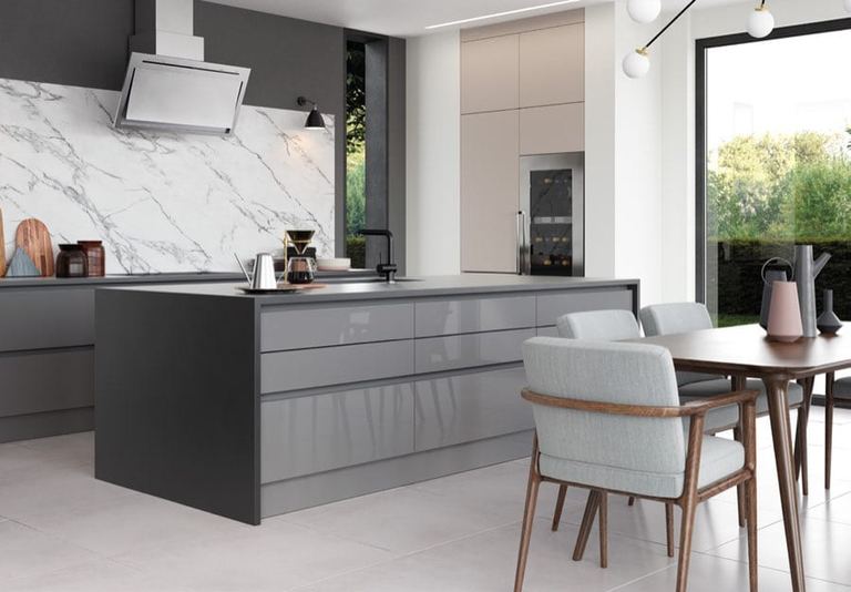 Zola Gloss kitchen storage detail