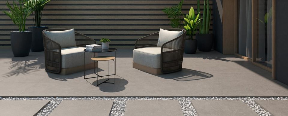 Indoor-outdoor tile flow