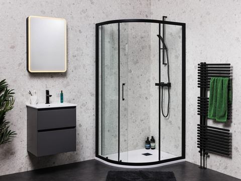Tissino Mozzano bathroom in Matt Grey, a neutral storage collection