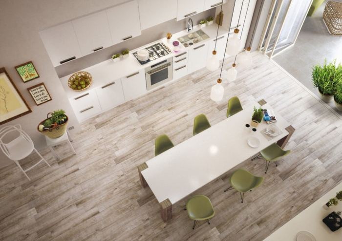 Treverk Mood Tiglio porcelain tiles fitted in a room, wood-effect, matt